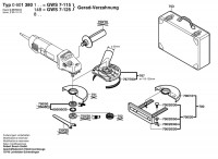 Bosch 0 601 380 103 Gws 7-115 Angle Grinder 230 V / Eu Spare Parts